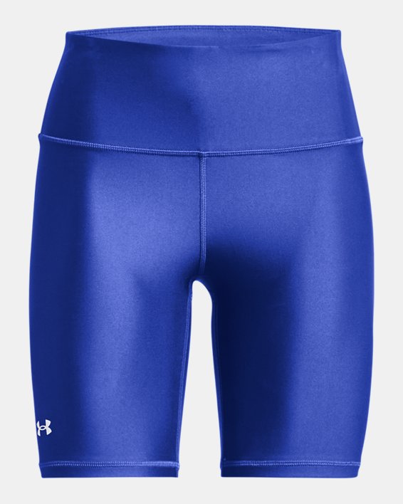Women's HeatGear® Armour Bike Shorts, Blue, pdpMainDesktop image number 4